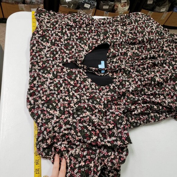 Draper James Womens Dark Cottagecore Floral Midi Dress Size XXL Tiered Prairie - Picture 8 of 11